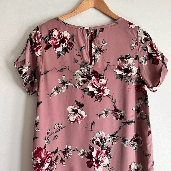 Pink Blush Boho Floral Tunic Shirt Dress - Picture 4 of 7